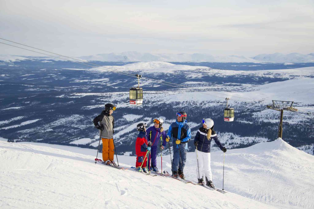 Склоны на горнолыжном курорте Оре в Швеции