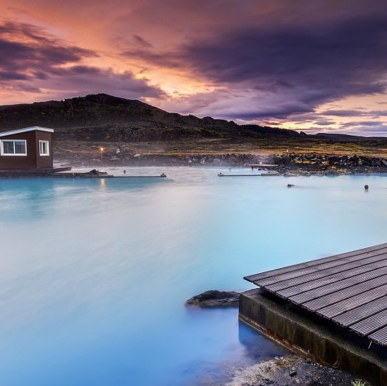 Озеро Миватн в Исландии